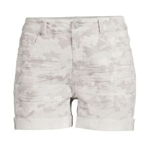 Women's Mid Rise Frayed Hem 4" Denim Short